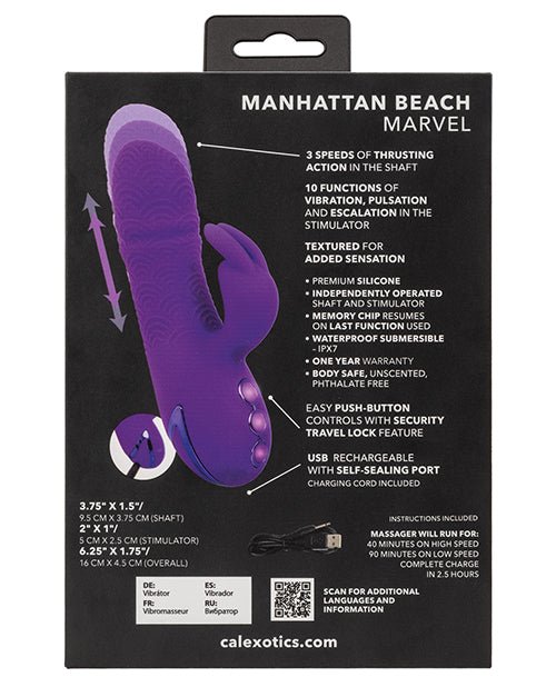 California Dreaming Manhattan Beach Marvel Dual Stimulation Vibe - Purple | Shop Lowest Prices at fonlove.shop