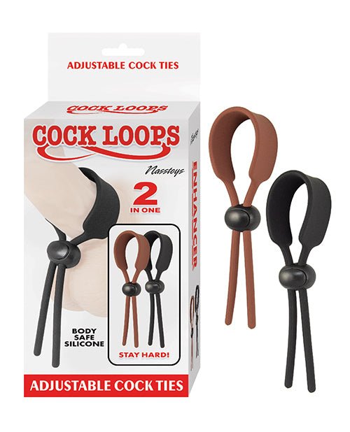 Cock Loops Adjustable Cock Ties - Brown/Black | Shop Lowest Prices at fonlove.shop