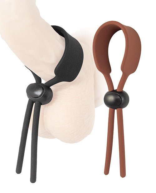 Cock Loops Adjustable Cock Ties - Brown/Black | Shop Lowest Prices at fonlove.shop