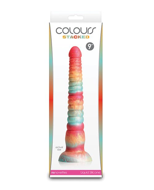 Colours Stacked 9" Dildo - Red/Gold | Shop Lowest Prices at fonlove.shop