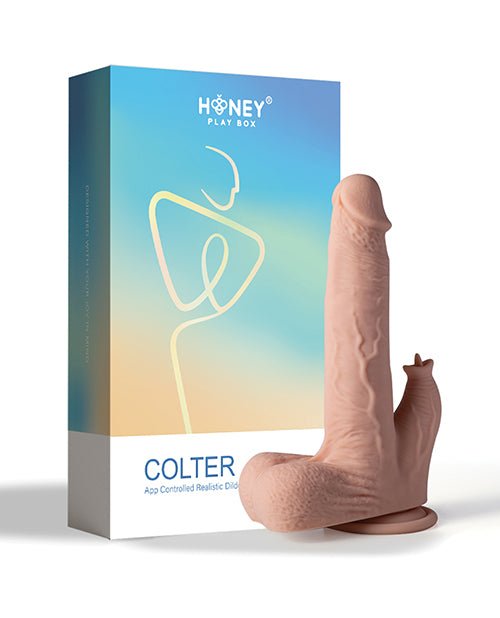 Colter App Controlled Realistic 8.5" Thrusting Dildo Vibrator w/Clit Licker - Ivory | Shop Lowest Prices at fonlove.shop