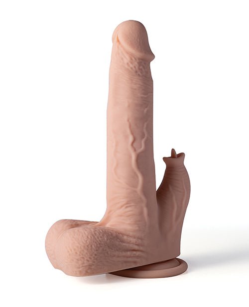 Colter App Controlled Realistic 8.5" Thrusting Dildo Vibrator w/Clit Licker - Ivory | Shop Lowest Prices at fonlove.shop