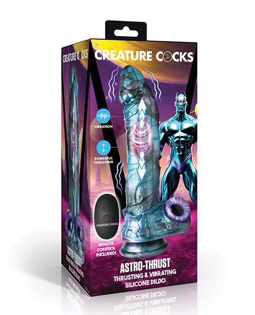 Creature Cocks - Astro - Thrust Thrusting & Vibrating Silicone Dildo | Shop Lowest Prices at fonlove.shop