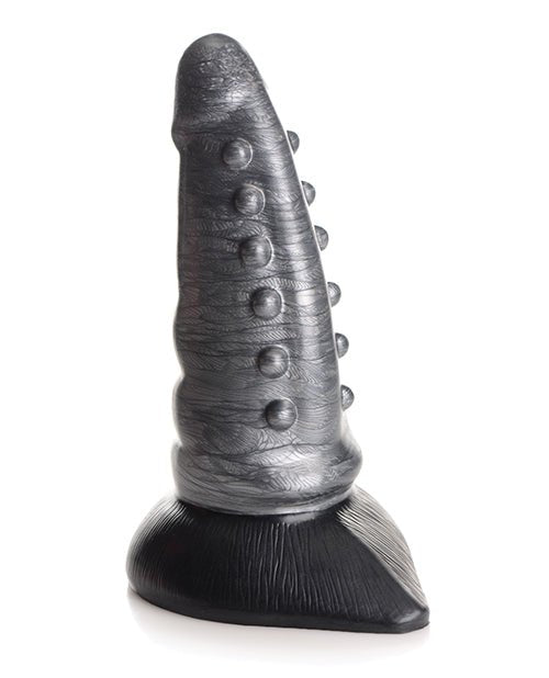 Creature Cocks Beastly Tapered Bumpy Silicone Dildo - Silver/Black | Shop Lowest Prices at fonlove.shop