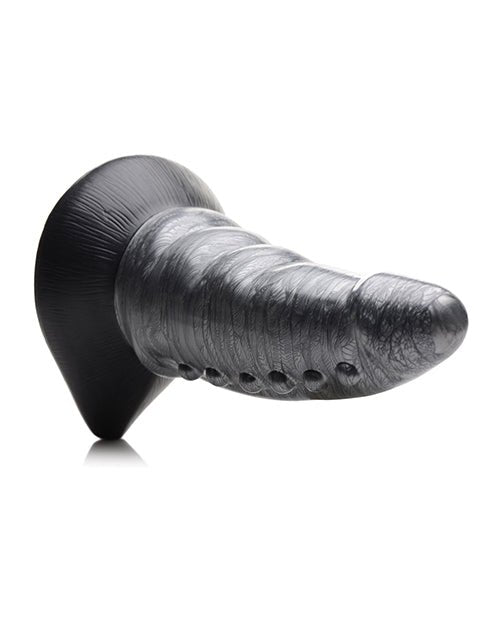 Creature Cocks Beastly Tapered Bumpy Silicone Dildo - Silver/Black | Shop Lowest Prices at fonlove.shop