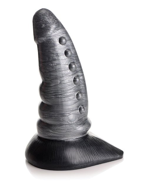 Creature Cocks Beastly Tapered Bumpy Silicone Dildo - Silver/Black | Shop Lowest Prices at fonlove.shop