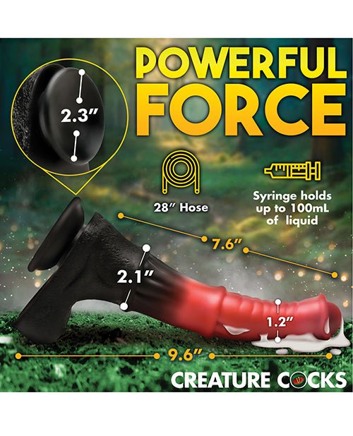 Creature Cocks Centaur Explosion Squirting Silicone Dildo - Black/Peach | Shop Lowest Prices at fonlove.shop