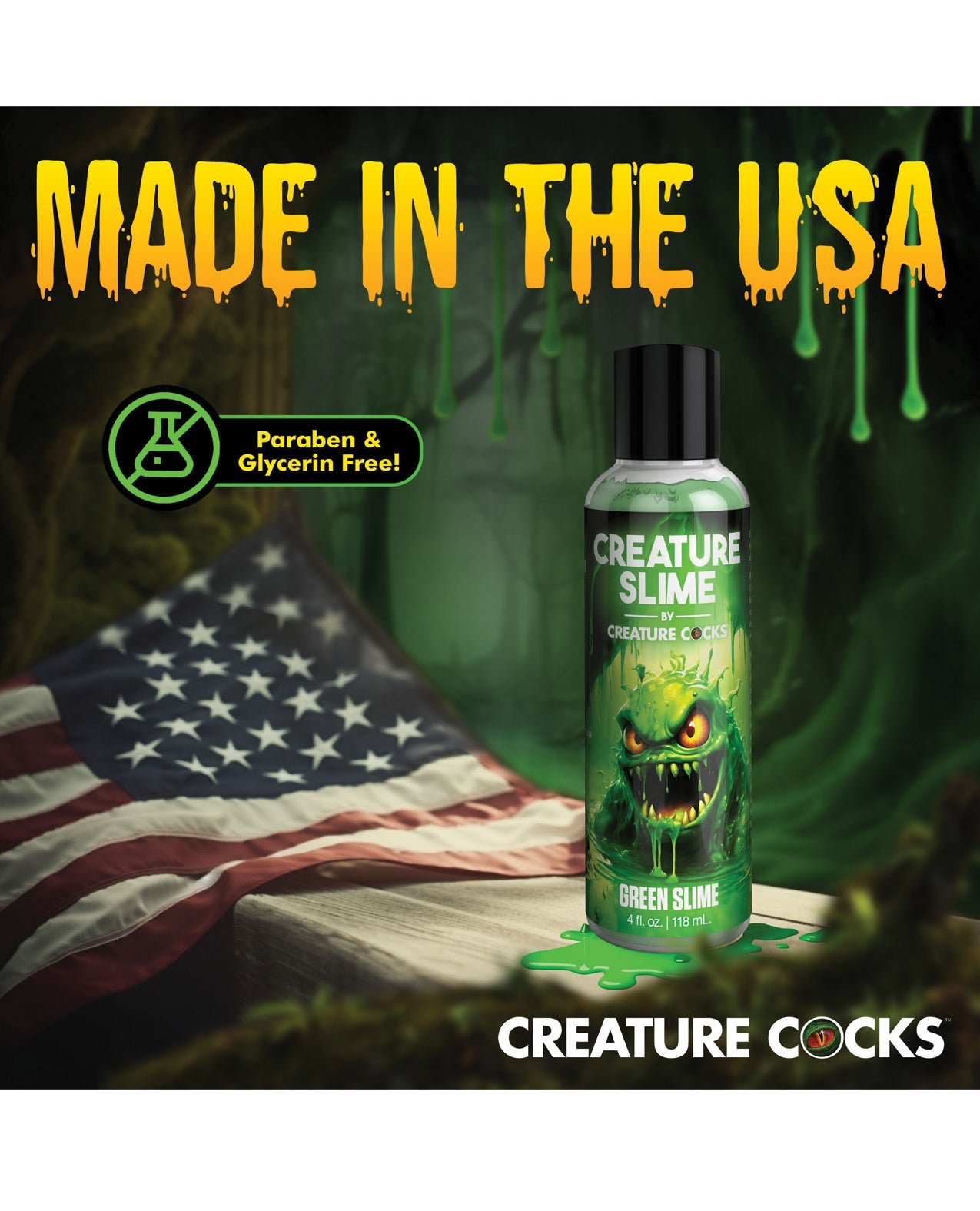 Creature Cocks - Creature Slime Green Slime Water - Based Lubricant 4 oz | Shop Lowest Prices at fonlove.shop