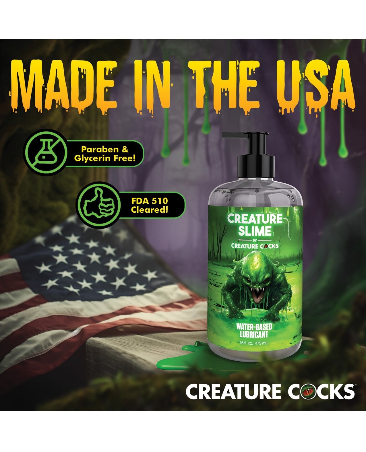 Creature Cocks - Creature Slime Water - Based Lubricant 16 oz | Shop Lowest Prices at fonlove.shop