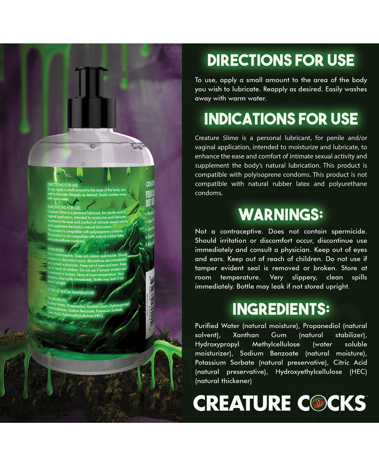 Creature Cocks - Creature Slime Water - Based Lubricant 16 oz | Shop Lowest Prices at fonlove.shop
