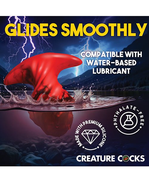 Creature Cocks Dragonspawn Silicone Butt Plug Medium - Black/Red | Shop Lowest Prices at fonlove.shop