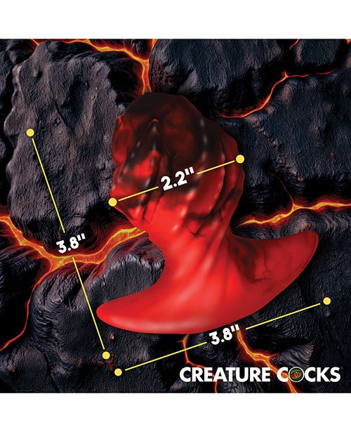 Creature Cocks Dragonspawn Silicone Butt Plug Medium - Black/Red | Shop Lowest Prices at fonlove.shop