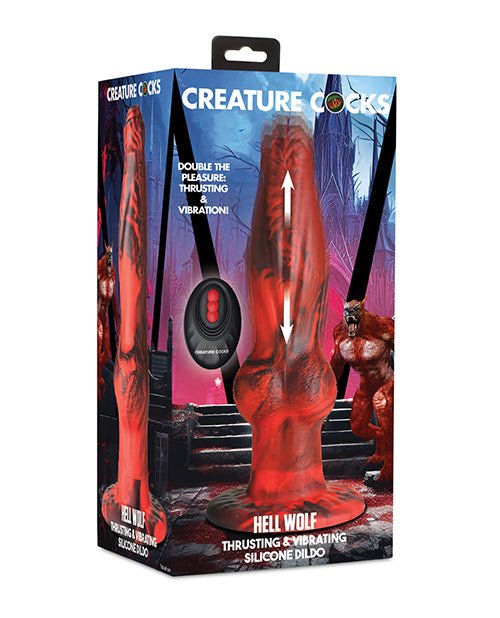 Creature Cocks Hell - Wolf Thrusting & Vibrating Silicone Dildo | Shop Lowest Prices at fonlove.shop