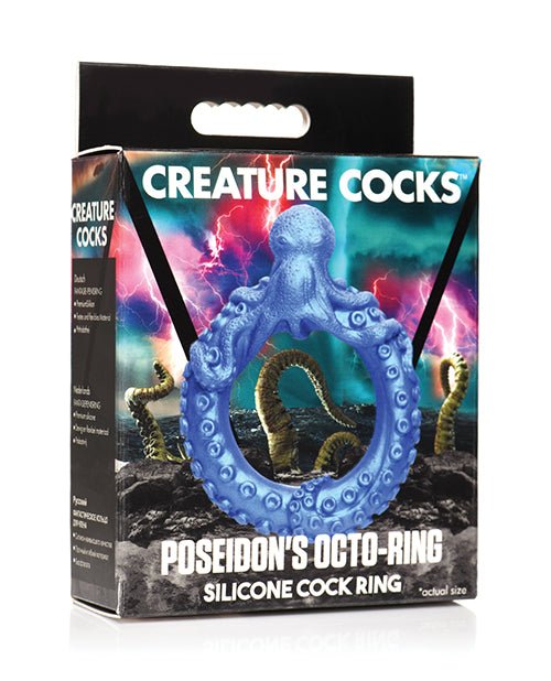 Creature Cocks Poseidon's Octo Silicone Cock Ring - Blue | Shop Lowest Prices at fonlove.shop