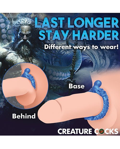 Creature Cocks Poseidon's Octo Silicone Cock Ring - Blue | Shop Lowest Prices at fonlove.shop