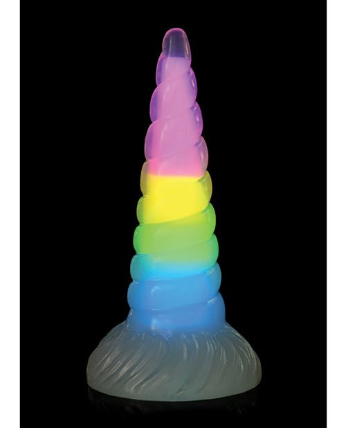 Creature Cocks Uni Glow in the Dark Silicone Dildo - Rainbow | Shop Lowest Prices at fonlove.shop