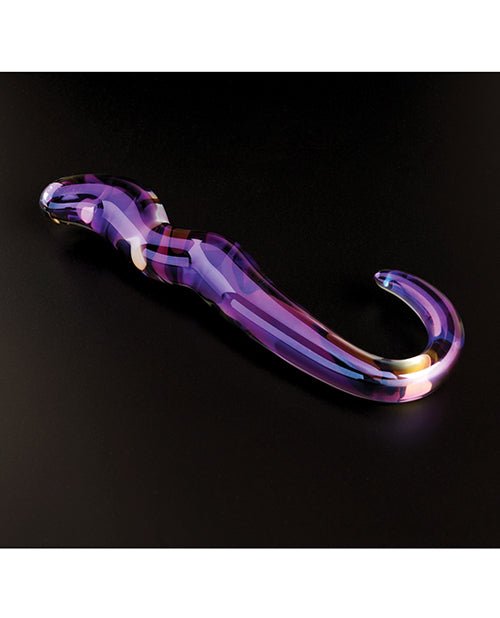 Cristal Blue Flame Curved Glass Dildo - Purple | Shop Lowest Prices at fonlove.shop
