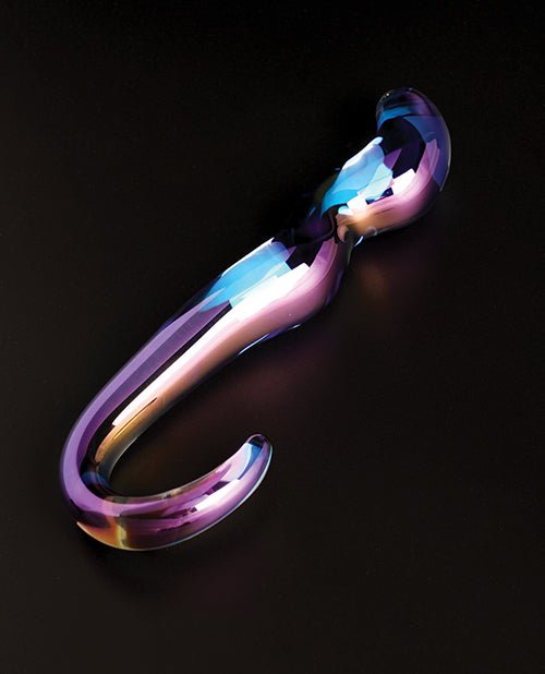 Cristal Blue Flame Curved Glass Dildo - Purple | Shop Lowest Prices at fonlove.shop