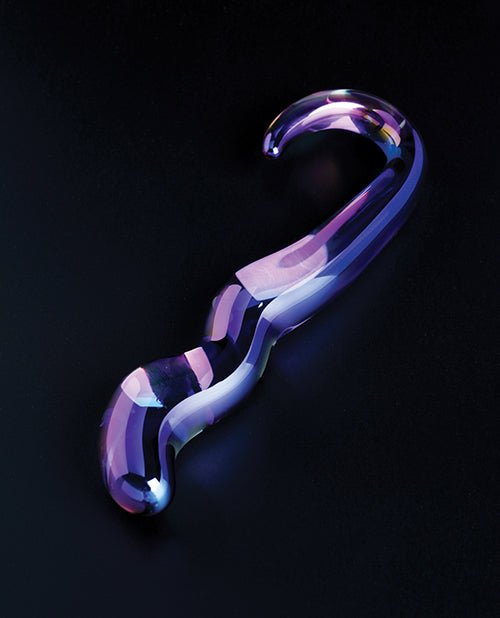 Cristal Blue Flame Curved Glass Dildo - Purple | Shop Lowest Prices at fonlove.shop
