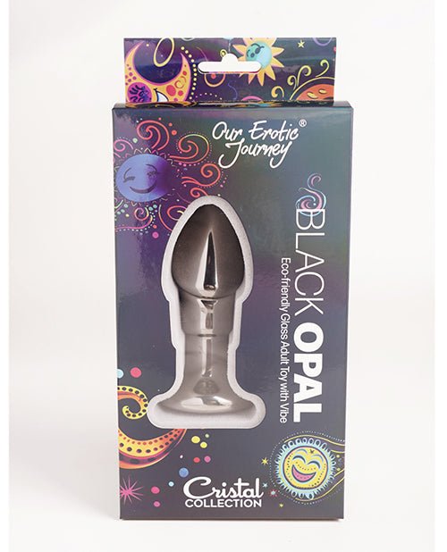 Crsital Black Opal Anal Glass Dildo Vibe - Gun Metal | Shop Lowest Prices at fonlove.shop