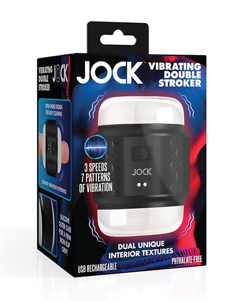 Curve Toys Jock Vibrating Double Stroker - Black | Shop Lowest Prices at fonlove.shop