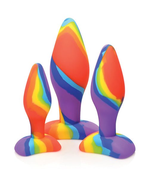 Curve Toys Simply Sweet Rainbow Silicone Butt Plug Set | Shop Lowest Prices at fonlove.shop