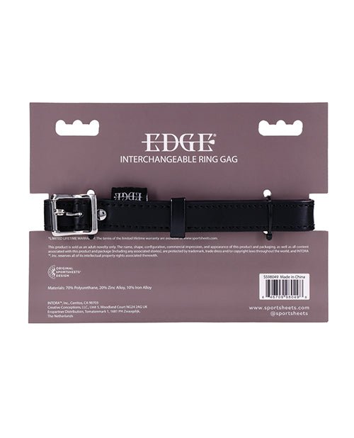Edge Interchangeable Ring Gag - Black | Shop Lowest Prices at fonlove.shop