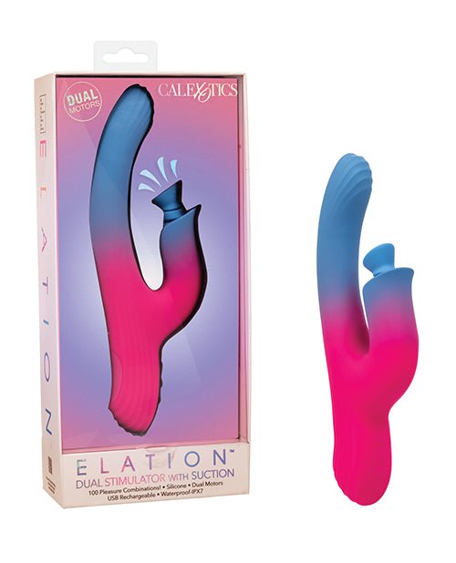 Elation Dual Stimulator w/Suction - Blue/Pink | Shop Lowest Prices at fonlove.shop