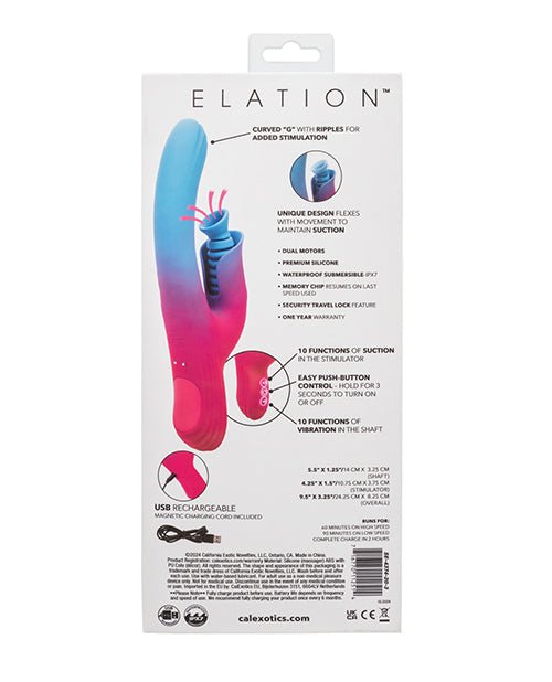 Elation Dual Stimulator w/Suction - Blue/Pink | Shop Lowest Prices at fonlove.shop