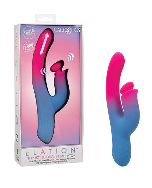 Elation Thrusting Dual Stimulator - Blue/Pink | Shop Lowest Prices at fonlove.shop