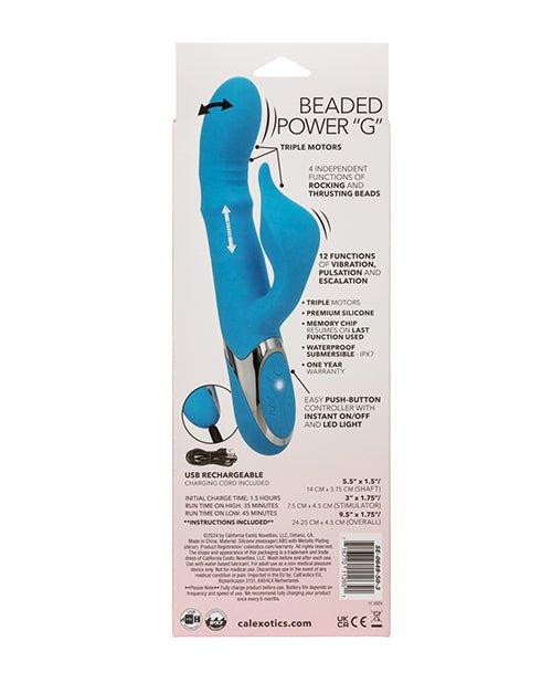 Enchanted Beaded Power "G" Vibrator - Blue | Shop Lowest Prices at fonlove.shop