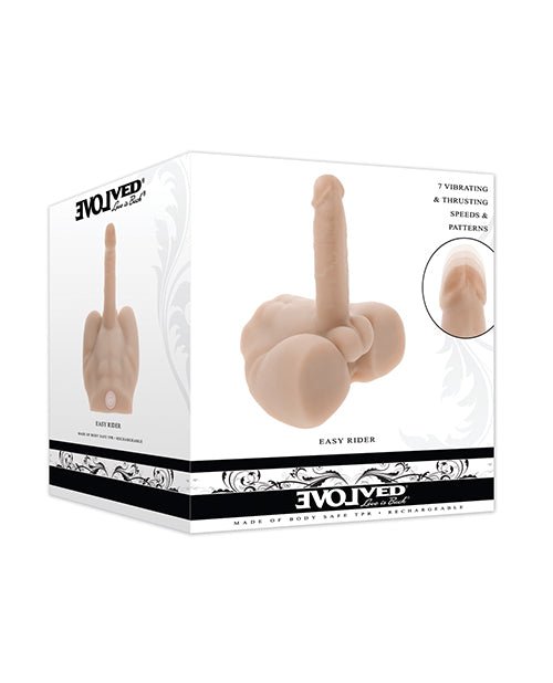 Evolved Easy Rider Thrusting & Vibrating Life - Like Dildo - Light | Shop Lowest Prices at fonlove.shop
