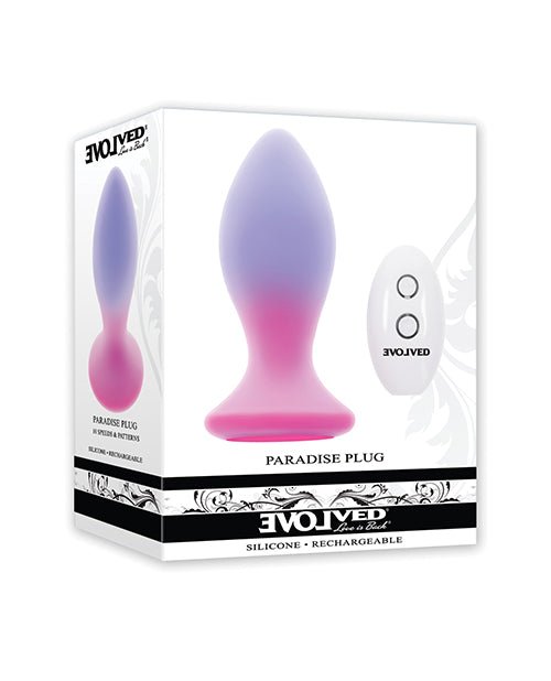 Evolved Paradise Plug Butt Plug w/Remote Control - Pink/Purple | Shop Lowest Prices at fonlove.shop