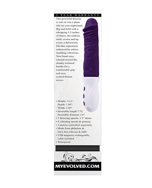 Evolved Plum Thrust Realistic Shaft Vibrator - Purple | Shop Lowest Prices at fonlove.shop