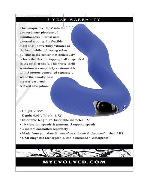 Evolved Tappity Tap Vibrator - Blue | Shop Lowest Prices at fonlove.shop