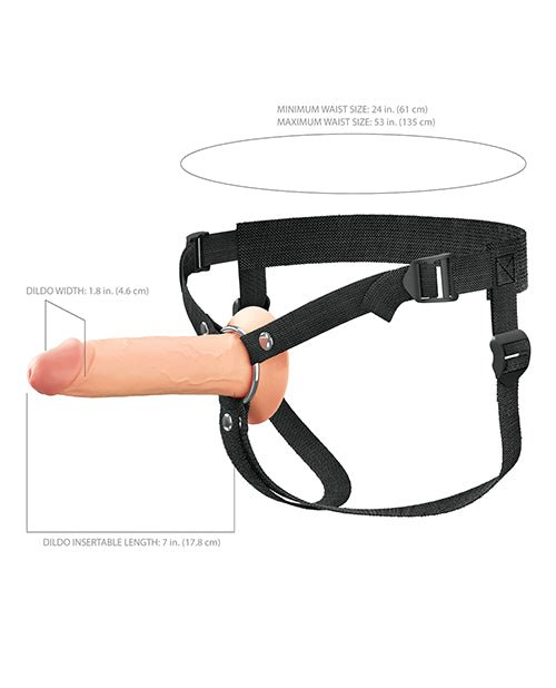 Fantasy X - Tensions Elite 7" Silicone Hollow Strap - on - Light | Shop Lowest Prices at fonlove.shop