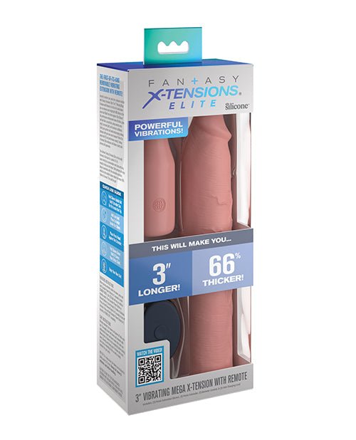 Fantasy X - tensions Elite 9" Sleeve Vibrating 3" Plug W/remote | Shop Lowest Prices at fonlove.shop