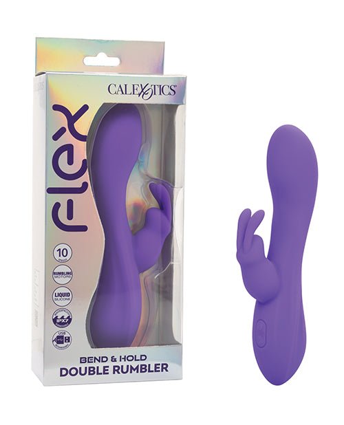Flex Bend & Hold Double Rumbler Rabbit Massager - Purple | Shop Lowest Prices at fonlove.shop