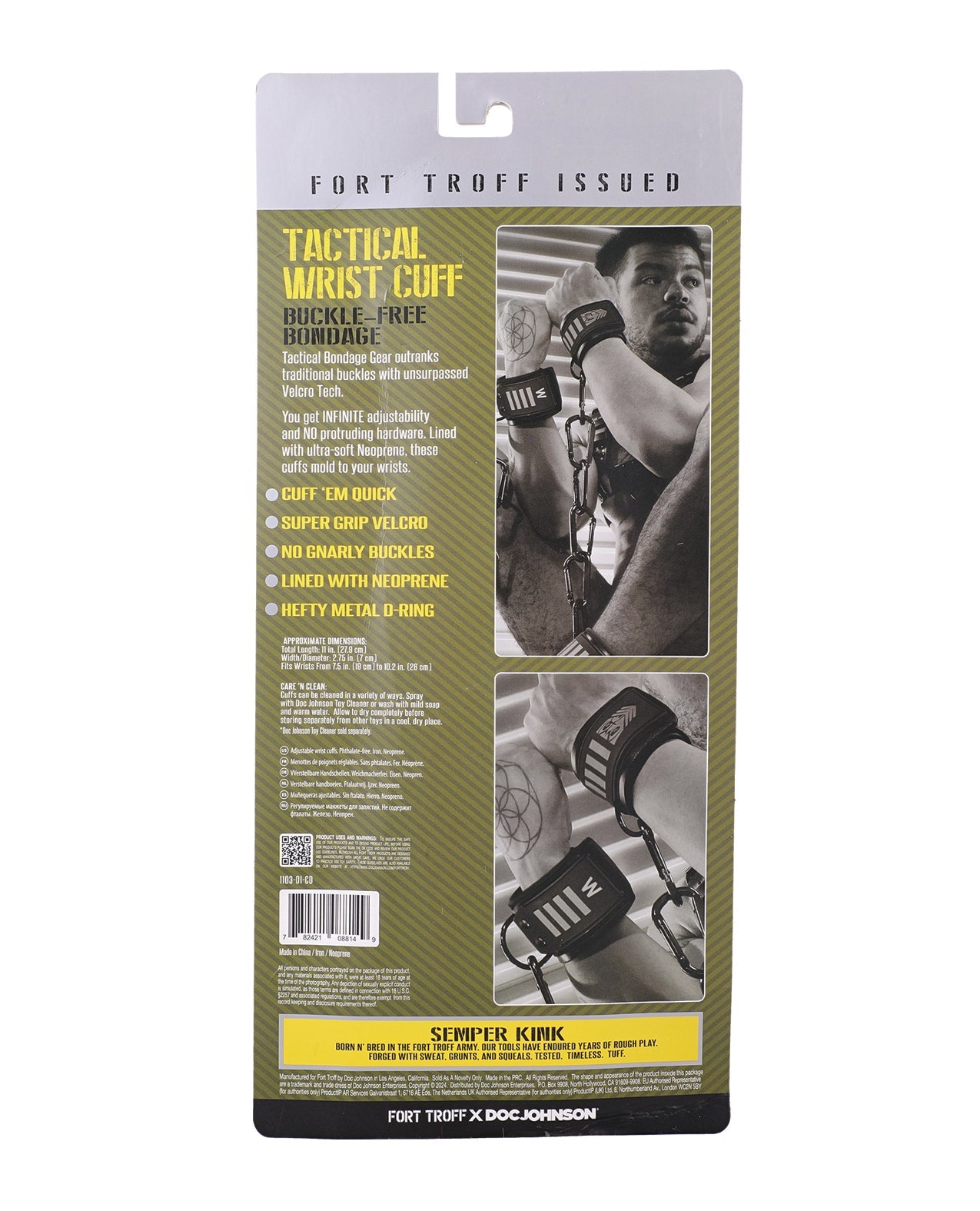 Fort Troff Tactical Wrist Cuffs - Black/Green | Shop Lowest Prices at fonlove.shop