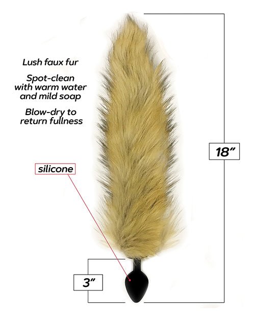 Foxy Fox Tail Silicone Butt Plug - Gold | Shop Lowest Prices at fonlove.shop