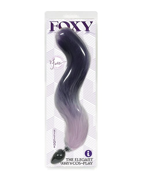 Foxy Fox Tail Silicone Butt Plug - Purple Gradient | Shop Lowest Prices at fonlove.shop