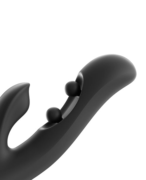 GEM Twin Balls Rabbit Vibrator - Black | Shop Lowest Prices at fonlove.shop