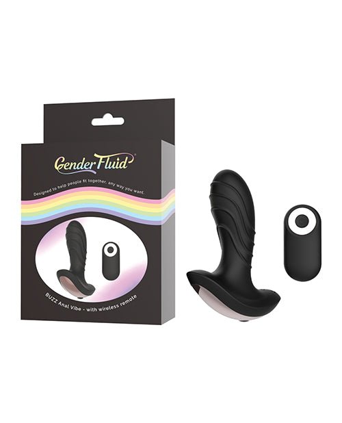 Gender Fluid Buzz Anal Vibe w/Remote - Black | Shop Lowest Prices at fonlove.shop
