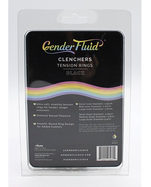 Gender Fluid Clincher Tension Ring Set - Black | Shop Lowest Prices at fonlove.shop