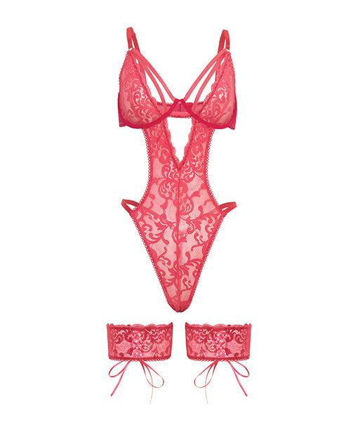 Genesis Lace Underwire Teddy with Lace Garter Stays | Shop Lowest Prices at fonlove.shop