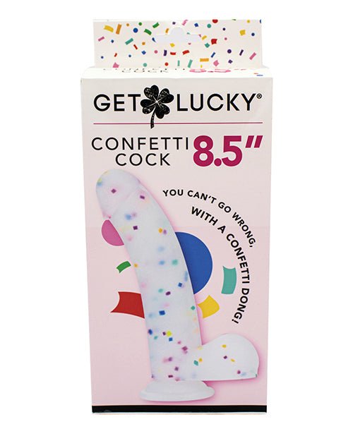 Get Lucky 8.5" Real Skin Confetti Cock - Multi Color | Shop Lowest Prices at fonlove.shop