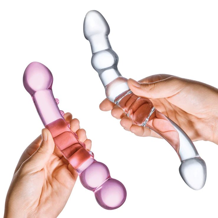 Glas 2 Pc Double Pleasure Glass Dildo Set | Shop Lowest Prices at fonlove.shop