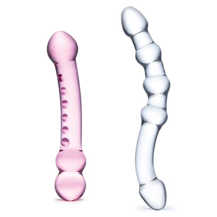 Glas 2 Pc Double Pleasure Glass Dildo Set | Shop Lowest Prices at fonlove.shop