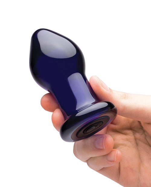 Glas 3.5" Rechargeable Vibrating Butt Plug - Blue | Shop Lowest Prices at fonlove.shop