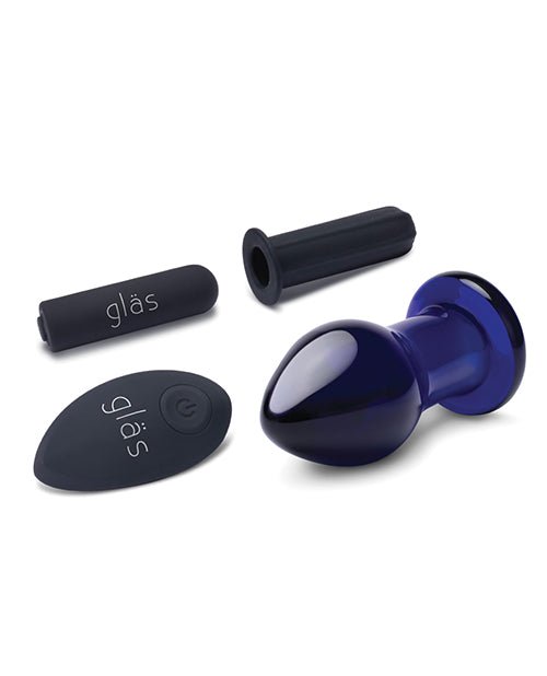 Glas 3.5" Rechargeable Vibrating Butt Plug - Blue | Shop Lowest Prices at fonlove.shop